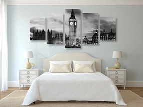 Εικόνα 5 μερών Big Ben στο Λονδίνο σε ασπρόμαυρο - 200x100