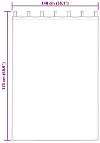 vidaXL Κουρτίνα με κουρτίνες 2 pcs Κρεμ 175 x 140 εκ. Βελούδο