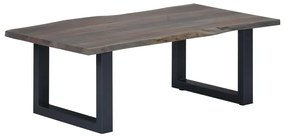 vidaXL Τραπεζάκι Σαλονιού Live Edge Γκρι 115x60x40 εκ. Ξύλο Ακακίας