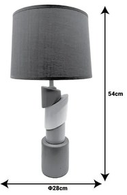 Επιτραπέζιο φωτιστικό Frant Inart E27 καφέ κεραμικό-μέταλλo Φ28x54εκ 28x28x54 εκ.