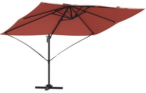 vidaXL Cantilever Roma Ομπρέλα σε Τερακότα 352x251x260 εκ, Αλουμίνιο