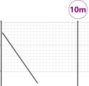 vidaXL Τεντώτο με στήριγμα Γκρι 1,5 x 10 m Ατσάλι