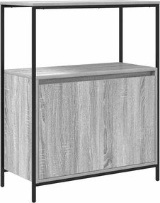 vidaXL Ντουλάπι μπάνιου με ράφια Γκρι Sonoma 76,5x35x95 εκ.