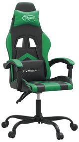 vidaXL Καρέκλα Gaming Μαύρο/πράσινο από Συνθετικό Δέρμα