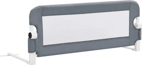 vidaXL Μπάρα Κρεβατιού Προστατευτική Γκρι 102 x 42 εκ. από Πολυεστέρα