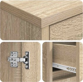 vidaXL Ντουλάπι Μπάνιου Sonoma Δρυς 35 x 36,5 x 85 εκ.