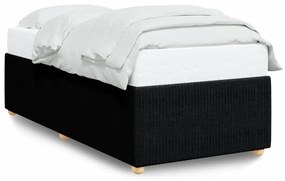 Σκελετός Κρεβατιού Χωρίς Στρώμα Μαύρο 90x190 εκ. Υφασμάτινο