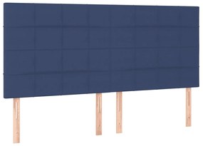 ΚΡΕΒΑΤΙ BOXSPRING ΜΕ ΣΤΡΩΜΑ ΜΠΛΕ 200X200 ΕΚ. ΥΦΑΣΜΑΤΙΝΟ 3128555