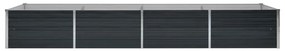 vidaXL Ζαρντινιέρα Υπερυψωμένη Ανθρακί 320x80x45 εκ. Γαλβαν. Χάλυβας