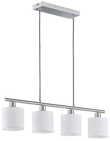 Φωτιστικό Οροφής-Ράγα Tommy R30334001 White RL Lighting Metal, Fabric
