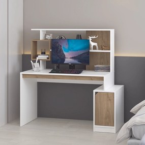Γραφείο Λευκό / Καρυδί BEDO 121x60x135