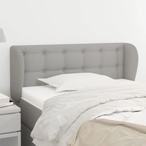 Κεφαλάρι με Πτερύγια Ανοιχτό Γκρι 93x23x78/88 εκ. Υφασμάτινο 3117560