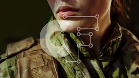 Intra Συλλεκτικό Ξύλινο Παζλ Plywood 4mm - Γυναίκα Στρατιώτης με Στολή Στρατού Σε Ξύλινο Κουτί - Διαστάσεις Puzzle: 10x10 cm – 25 κομμάτια