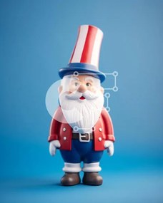 Intra Συλλεκτικό Ξύλινο Παζλ Plywood 4mm - Παιχνίδι Άγιος Βασίλης σε κόκκινο, λευκό και μπλε ντύσιμο Σε Ξύλινο Κουτί - Διαστάσεις: 10x10 cm – 25 κομμάτια