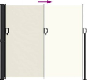 vidaXL Σκίαστρο Πλαϊνό Συρόμενο Κρεμ 180 x 600 εκ.