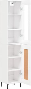 vidaXL Ντουλάπι Λευκό 34,5 x 34 x 180 εκ. από Επεξεργασμένο Ξύλο