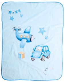 DAS BABY ΚΟΥΒΕΡΤΑ VELOUR ΚΟΥΝΙΑΣ 110X140 RELAX 4918 BLUE