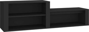 vidaXL Παπουτσοθήκη Μαύρο 150x35x45 εκ. από Επεξεργασμένο Ξύλο