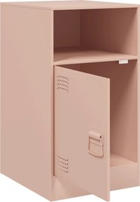 vidaXL Κομοδίνο Ροζ 34,5x39x62 εκ. από Χάλυβα