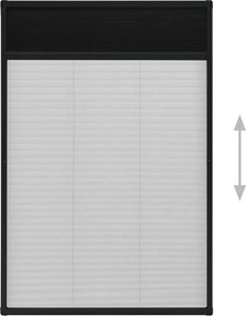 vidaXL Σήτα Παραθύρου Πλισέ Ανθρακί 80 x 160 εκ. από Αλουμίνιο