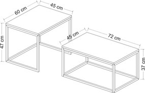 Ζιγκόν (2 Τεμαχίων) Μαύρο FLENACI 60x47x45