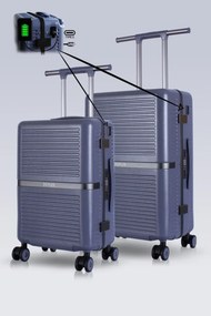 Stewehome Σετ 2 τεμαχίων βαλίτσες με θύρες φόρτισης USB και από πολυκαρβονικό υλικό