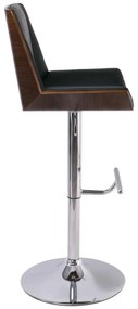 Σκαμπώ Bar NUMAN Χρώμιο/PU Μαύρο 52x50x62/96-83/117cm