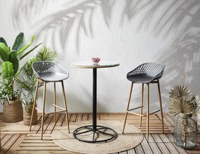 ΚΑΡΈΚΛΕΣ &amp; ΠΟΛΥΘΡΌΝΕΣ ΚΉΠΟΥ BAR STOOL MALAGA GREY M2 HDO7286