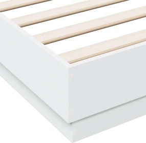 vidaXL Πλαίσιο Κρεβατιού Λευκό 140 x 200 εκ. Επεξεργ. Ξύλο