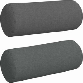 vidaXL Μαξιλάρια Στήριγμα 2 pcs Σκούρο Γκρι Ø 15 x 40 εκ ύφασμα