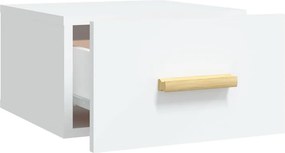 vidaXL Κομοδίνα Επιτοίχια 2 τεμ. Λευκά 35x35x20 εκ.