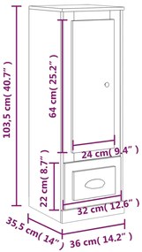 ΝΤΟΥΛΑΠΙ ΓΥΑΛΙΣΤΕΡΟ ΛΕΥΚΟ 36X35,5X103,5 ΑΠΟ ΕΠΕΞΕΡΓΑΣΜΕΝΟ ΞΥΛΟ 816306