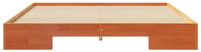 vidaXL Κρεβάτι δαπέδου Καφέ 180 x 200 cm Μασίφ ξύλο πεύκου