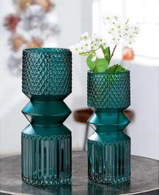 Βάζο ArteLibre Τιρκουάζ Γυαλί 30cm