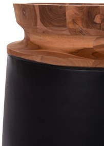 ΔΙΑΚΟΣΜΗΤΙΚΟ ΒΑΖΟ ΔΑΠΕΔΟΥ LINTER HM4662.01L FIBER CEMENT ΜΑΥΡΟ--ΞΥΛΟ ΤΕΑΚ Φ41x47Υεκ.
