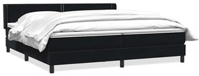 vidaXL Box Spring Κρεβάτι με στρώμα Μαύρο 180x220 cm Βελούδινο