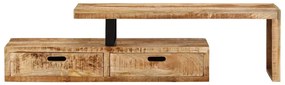 vidaXL Βάση Τηλεόρασης (118-200) x 30x40 εκ. από Μασίφ Ξύλο Μάνγκο