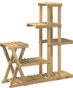 vidaXL Βάση φυτών Λευκός Χρωματισμός 95 x 25 x 101,5 εκ.