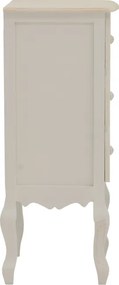 Συρταριέρα Pazlen Inart mdf σε λευκή αντικέ απόχρωση 40x34.5x82εκ