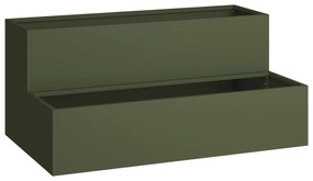 vidaXL Γλάστρα  2-Τάξεων 100x60x45 εκ Ελιάς Ατσάλι