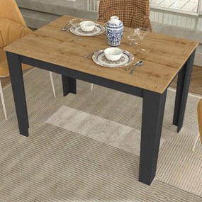 Megapap Τραπέζι Darlen Ανθρακί - Sapphire Oak