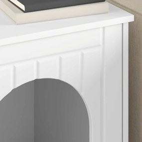 vidaXL Σπίτι Γάτας Λευκό 53 x 52 x 62 εκ Επεξεργασμένο ξύλο