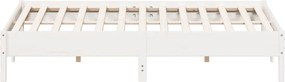 vidaXL Σκελετός Κρεβ. Χωρίς Στρώμα Λευκό 180x200 εκ Μασίφ Πεύκο