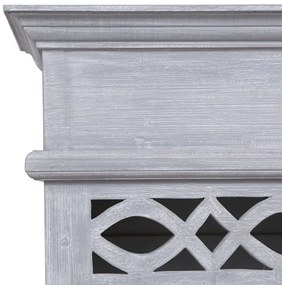 vidaXL Βιτρίνα 60 x 30 x 175 εκ. από Μασίφ Μαόνι