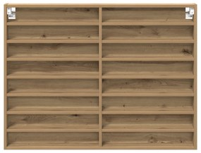 vidaXL Βιτρίνα Artisan Ξύλο Δρυός 100x8,5x75 εκ. Συνθετικό Ξύλο