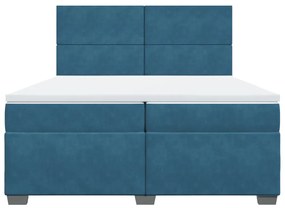 ΚΡΕΒΑΤΙ BOXSPRING ΜΕ ΣΤΡΩΜΑ ΜΠΛΕ 200X200 ΕΚ. ΒΕΛΟΥΔΙΝΟ 3291000