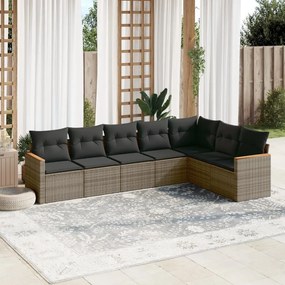vidaXL Patio Sofa Set 7-θέσια Grey