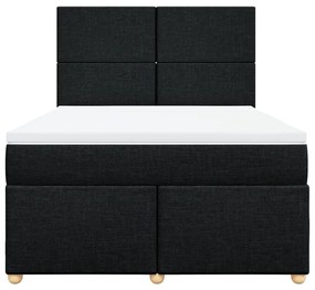 ΚΡΕΒΑΤΙ BOXSPRING ΜΕ ΣΤΡΩΜΑ ΜΑΥΡΟ 160X200 ΕΚ. ΥΦΑΣΜΑΤΙΝΟ 3291326