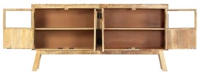 vidaXL Μπουφές Καφέ/Μαύρο 160x30x80 εκ. Μασίφ Ακατέργαστο Ξύλο Μάνγκο