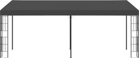 vidaXL Κιόσκι Επιτοίχιο Ανθρακί 3 x 6 μ. Υφασμάτινο